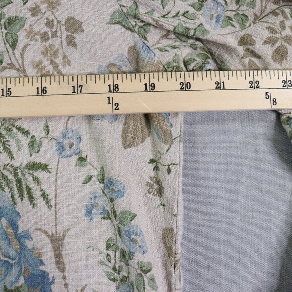 VTG Mishi Linen Tunic Top Women’s *L Floral V-Neck Boho Cottagecore Lagonlook - Picture 10 of 16